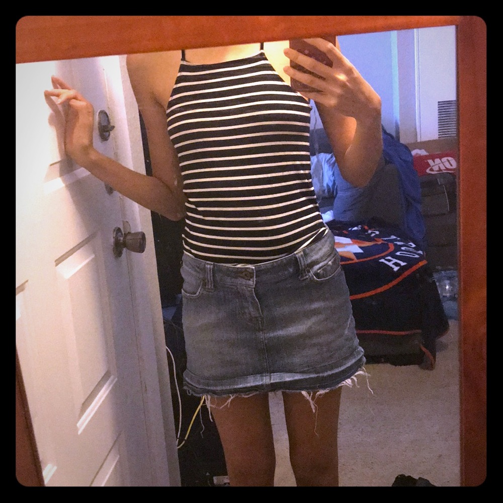 Light denim skirt